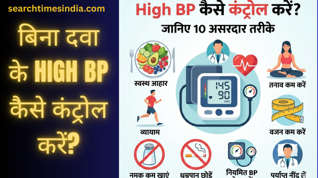 बिना दवा के High BP कैसे कंट्रोल करें?